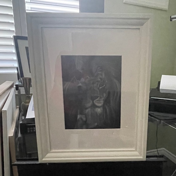 Original Soft Pastel painting of Lion - Picture 2 of 2
